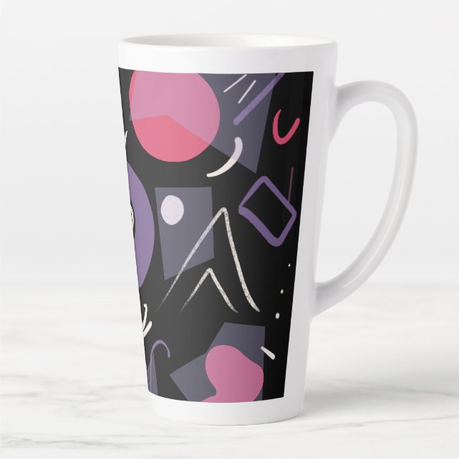 Retro farbenfrohe Latte-Tasse Milchtasse (Rechts)