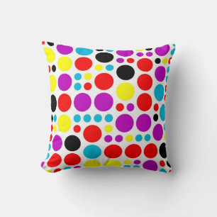 Retro farbenfrohe Polka Punkte abstrakte Kunst Kissen