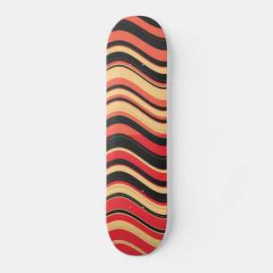 Retro Farbenfrohe Streifen Decorative Art 3 Skateboard