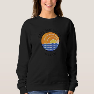 Retro farbenfroher Ozean Sonnenuntergang Cabo San  Sweatshirt