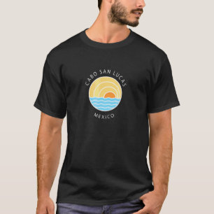 Retro farbenfroher Ozean Sonnenuntergang Cabo San  T-Shirt