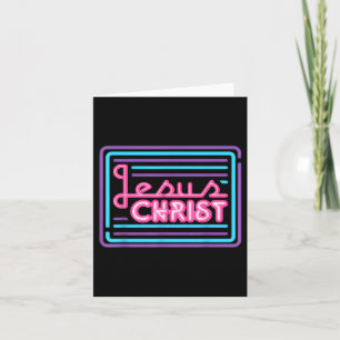 Retro farbenfroher Zitat Jesus Christus Grundlegen Karte