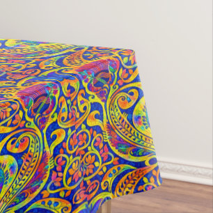 Retro-farbenfrohes Art Nouveau-Muster Tischdecke