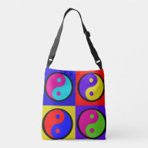 Retro-farbenfrohes Yin-Yang-Pop-Colorblock