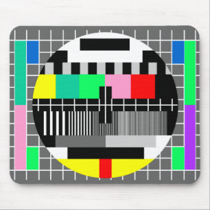 Retro Farbfernsehtestschirm Mousepad