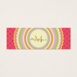 Retro farbige Blume Power Monogramm Ernennung