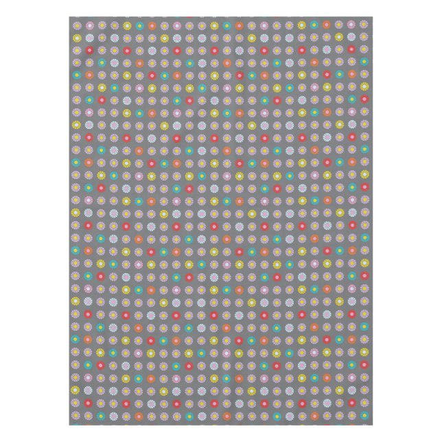 Retro-farbige Blume Tischdecke (Vorderseite)