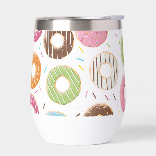 Retro-farbige Donut-Muster Minimalist Party-Spaß