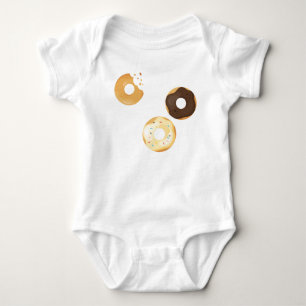 Retro-farbige Donut-Muster Minimalist Party-Spaß Baby Strampler