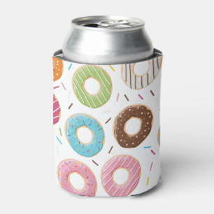 Retro-farbige Donut-Muster Minimalist Party-Spaß Dosenkühler