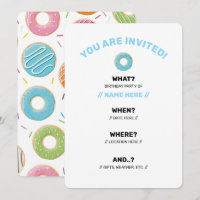 Retro-farbige Donut-Muster Minimalist Party-Spaß