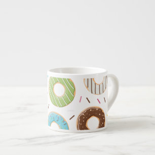 Retro-farbige Donut-Muster Minimalist Party-Spaß Espressotasse