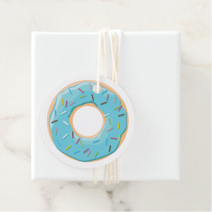 Retro-farbige Donut-Muster Minimalist Party-Spaß Geschenkanhänger