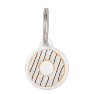 Retro-farbige Donut-Muster Minimalist Party-Spaß Haustiermarke