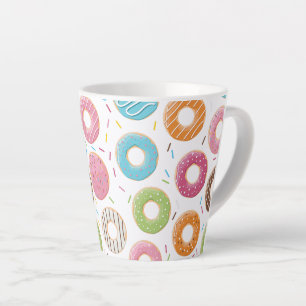 Retro-farbige Donut-Muster Minimalist Party-Spaß Milchtasse