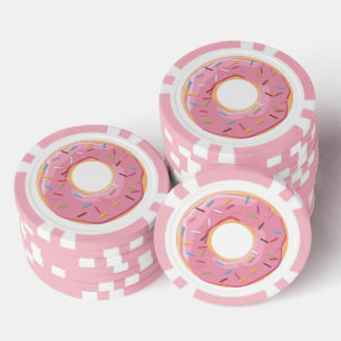 Retro-farbige Donut-Muster Minimalist Party-Spaß Pokerchips