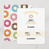 Retro-farbige Donut-Muster Minimalist Party-Spaß