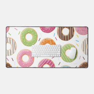 Retro-farbige Donut-Muster Minimalist Party-Spaß Schreibtischunterlage