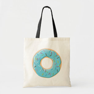 Retro-farbige Donut-Muster Minimalist Party-Spaß Tragetasche