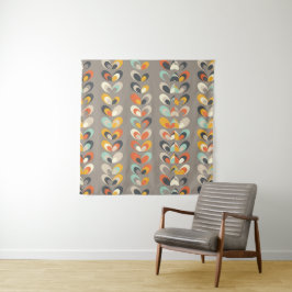 Retro-farbige geometrische Formen – moderne Ästhet Wandteppich