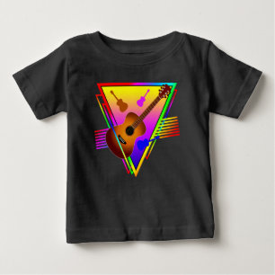 Retro Farbige Gitarre Baby T-shirt
