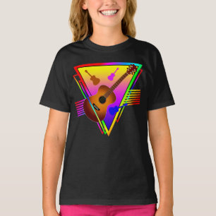 Retro Farbige Gitarre T-Shirt