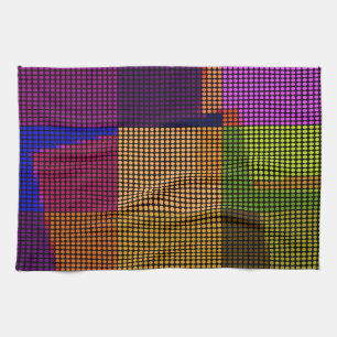 Retro Farbige Punkte Pop Art Handtuch