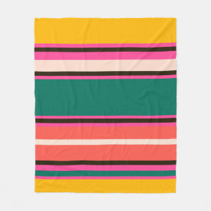 Retro farbige Streifen, abstrakter Hintergrund Fleecedecke
