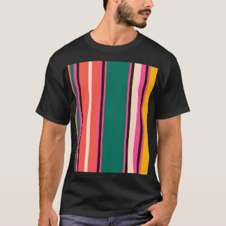 Retro farbige Streifen, abstrakter Hintergrund T-Shirt