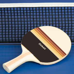 Retro-farbige Streifen Personalisiert Tischtennis Schläger