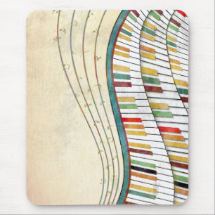 Retro Farbige Wellenförmige Klavier Mousepad