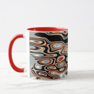 Retro-Farbiges Abstraktes Muster Tasse