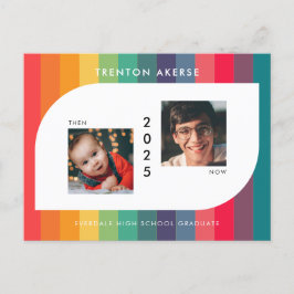 Retro farbiges geometrisches Abschluss Foto Postkarte