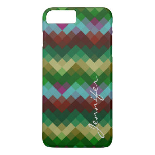 Retro farbiges geometrisches Diamantmuster #6 Case-Mate iPhone Hülle