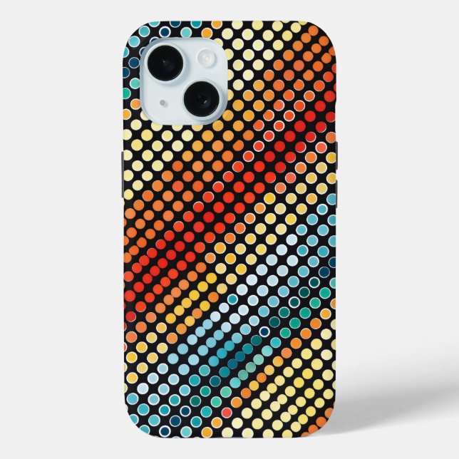 Retro-Farbpunkte Case-Mate iPhone Hülle (Rückseite)