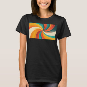 Retro-Farbschwirbel – Vintage-abstrakter Hintergru T-Shirt