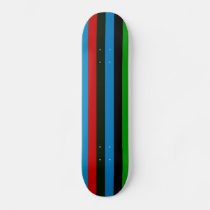 Retro-Farbstreifenmuster 6 Skateboard