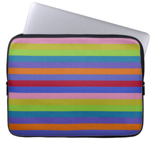 Retro-Farbstreifenmuster 7 Laptopschutzhülle