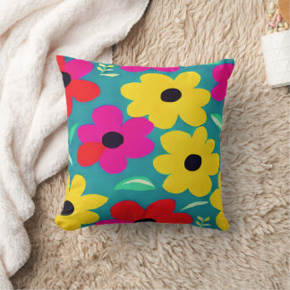 Retro Farbvolle Blume Kinderzimmer Art Kissen