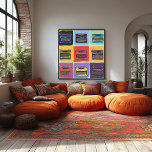 Retro Farbvolle Schreibmaschine Pop Art Grid Print Poster<br><div class="desc">Erleben Sie Kreativität und Nostalgie in jedem Raum mit diesem Retro-inspirierten Pop-Kunstgitter mit farbenfrohen Schreibmaschinen. Die lebhaften Farben und das ikonische Rasterformat machen dieses Kunstwerk zu einem idealen Kunstwerk für Liebhaber Vintager Ästhetik und Pop. Dieses einzigartige Stück verleiht der Zuhause- oder Bürodekoration ein lebendiges Retro-Ambiente. Freuen Sie sich auf eine...</div>