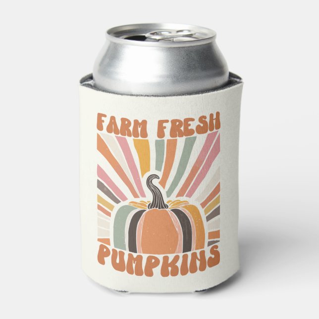 Retro Farm Fresh Pumpkins Dosenkühler (Kanne Vorderseite)