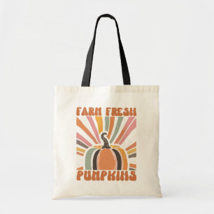 Retro Farm Fresh Pumpkins Tragetasche