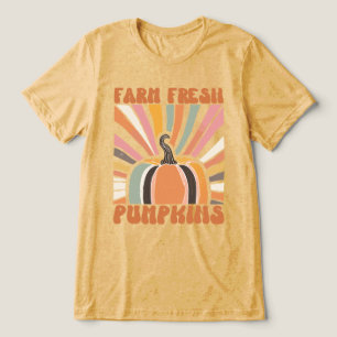 Retro Farm Fresh Pumpkins Tri-Blend Shirt
