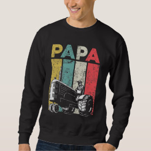 Retro Farm Papa Traktoren Bauer Vater Sweatshirt