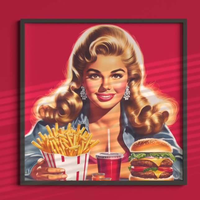 Retro-Fast-Food-Pin-up Poster (Von Creator hochgeladen)