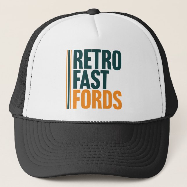 Retro Fast Fords Truckerhut Truckerkappe (Vorderseite)