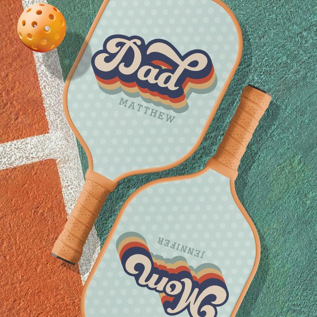 Retro Father's Day Sports Pickleball Schläger (Von Creator hochgeladen)