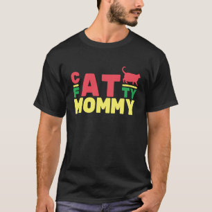 Retro Fatty Cat Mommy Fat Chonk Mama Kitty T-Shirt
