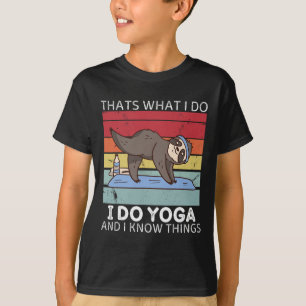Retro Faultier Das ist was ich tue Ich mache Yoga T-Shirt