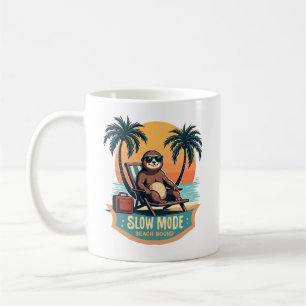 Retro-Faultier-Urlaubsshirt Lustiges Tropical Rela Kaffeetasse